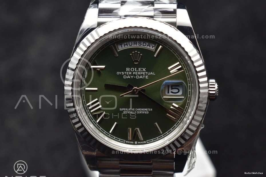 Edition THBF Best President Green Roman 662 Date Day (Gain Weight) on Refined 228239 SS Bracelet 1:1 40 Dial VR3255 0106